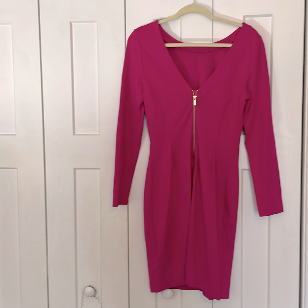 Hot pink holiday dress